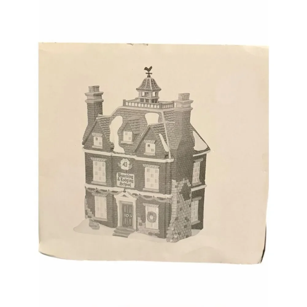 Dept 56 Boarding & Lodging School Dickens Village Series 5810-6 Heritage EUC Box